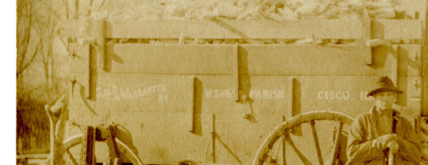 Cisco Illinois RPPC, Corn Conveyor into Corn Crib, Vintage Farming Postcard
