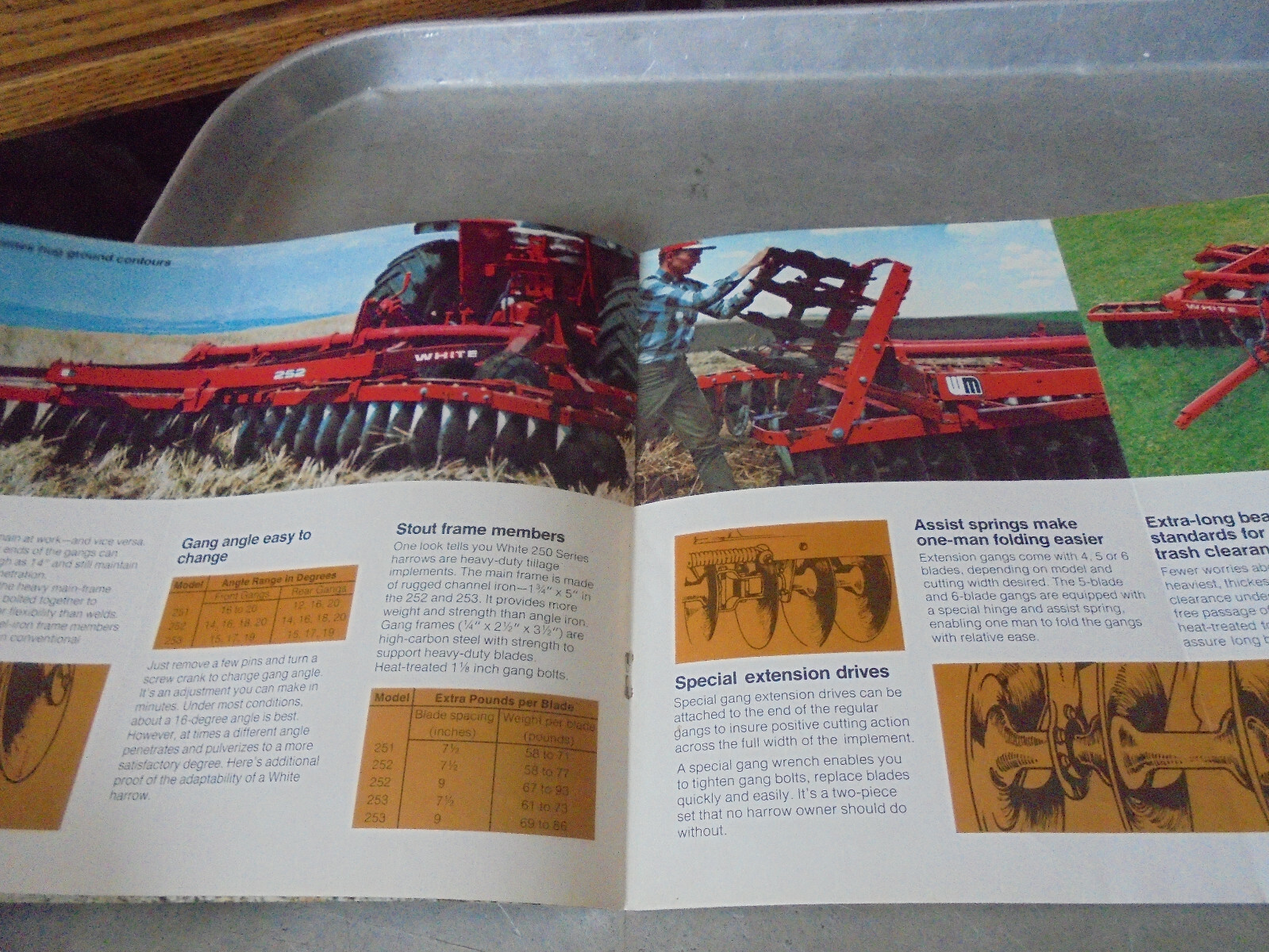 Vintage White 251 252 253 Disk Harrows Brochure