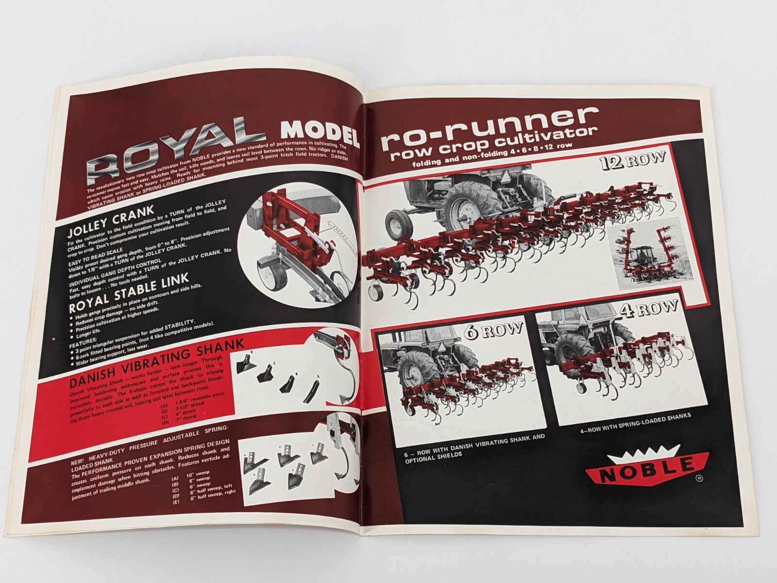 Original Noble 3 Point Mounted Row Crop Cultivator Ro-Runner Brochure