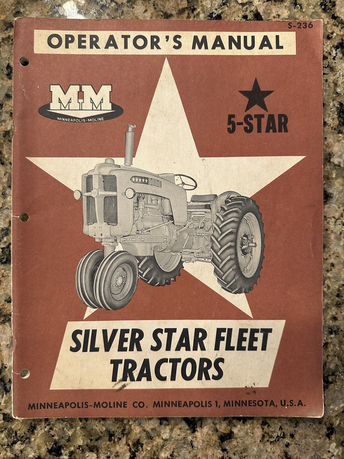 Minneapolis-Moline 5-Star Silver Star Fleet Tractors Operator&rsquo;s Manual 1957 (12F