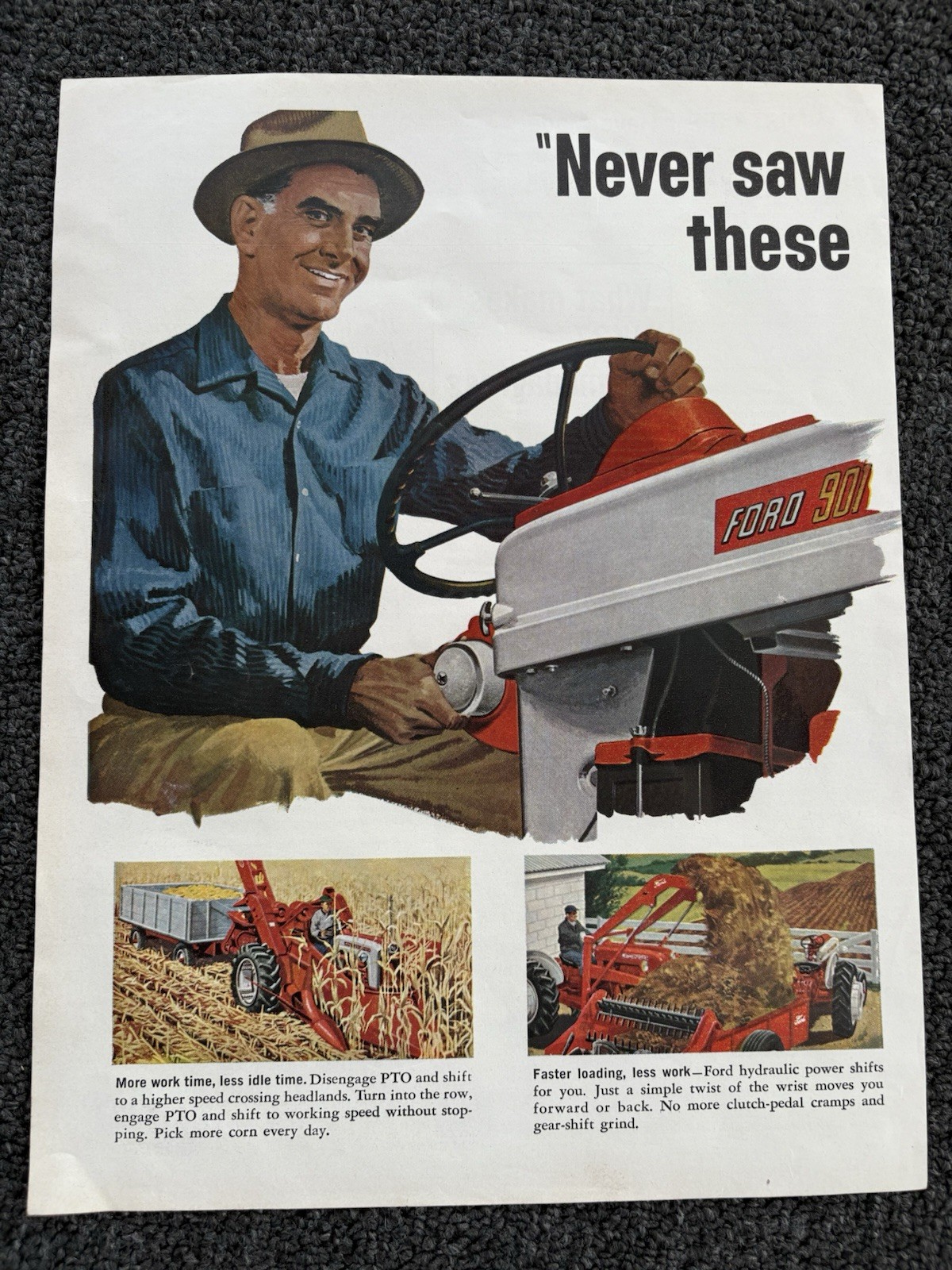 Lot Vintage Tractor Farm Equipment Print Ads 1950s 1960s Ford