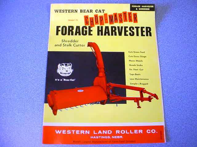 Western Packers, Mulchers, Bear Cat Forage Harvester Literature Items