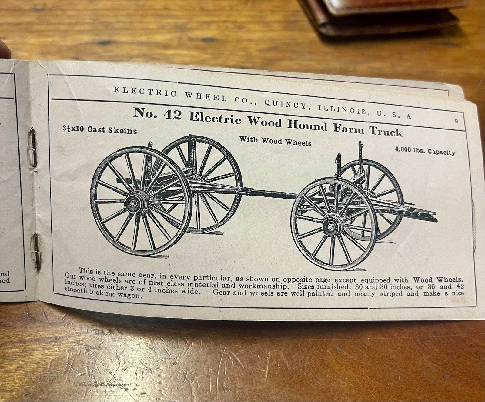 Electric Steel Wheel Co Farm Wagons Quincy IL 1900s Small Catalog Gas Engine
