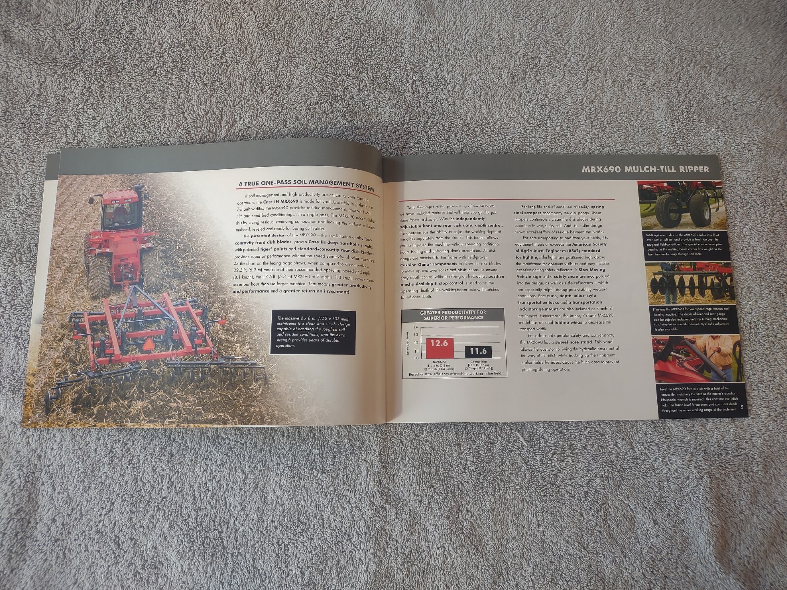 Case IH Primary Tillage Sales Brochures. Lot Of 4. MRX690. 6700. 6750. Ptx600.