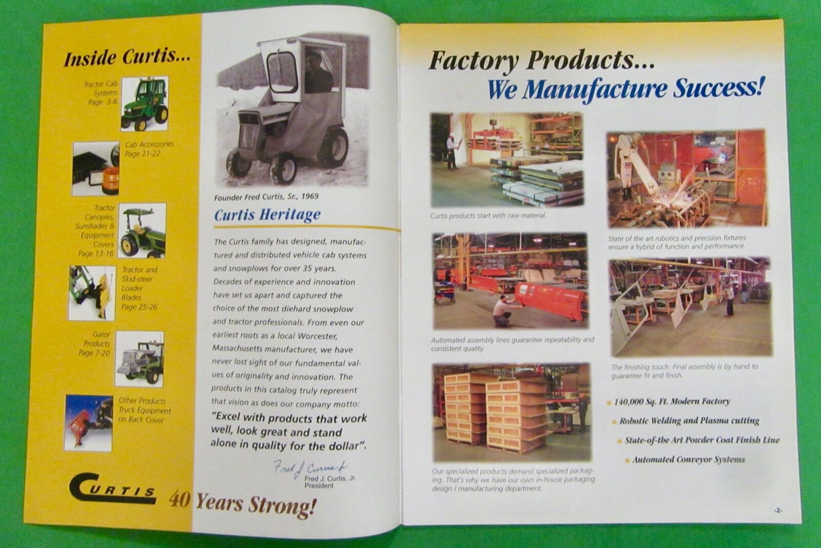 Curtis Factory Products Catalog / Focus on John Deere ( Worcester, Maine)