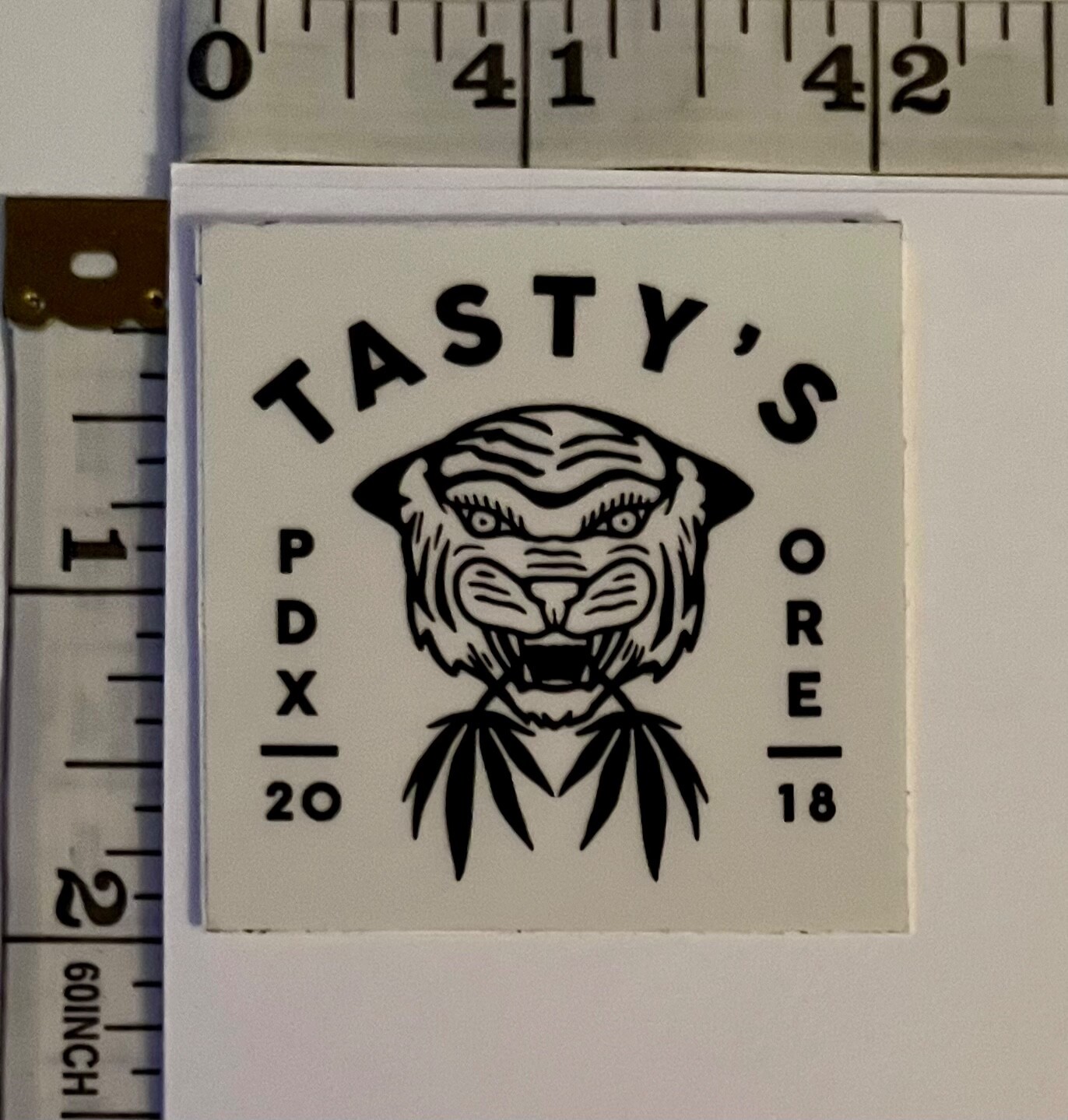 TASTY’S PDX Vinyl Sticker – Oregon, USA Cannabis Industry Advertisement