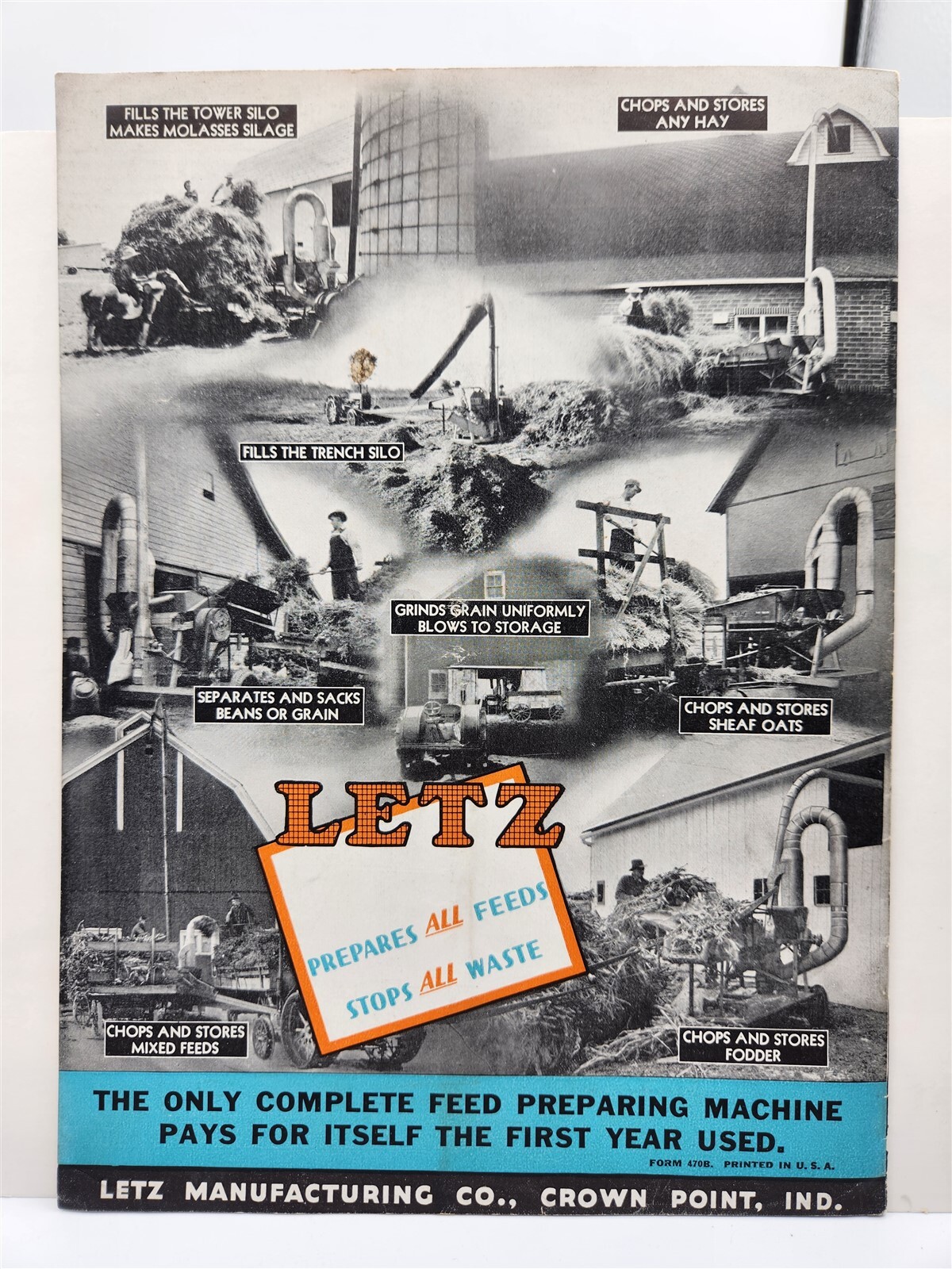 Letz Method to Chop & Store Shock Fodder Corn Live Stock Feed Pamphlet