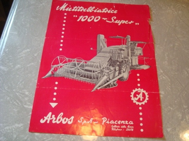 Italian Thresher Mietitrebbiatrice 1000 Super Rare Brochure Leaflet