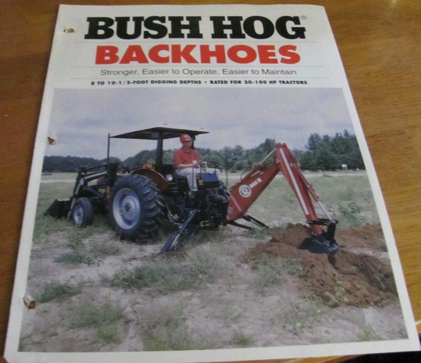 Bush Hog Backhoes Info & Sales Brochure