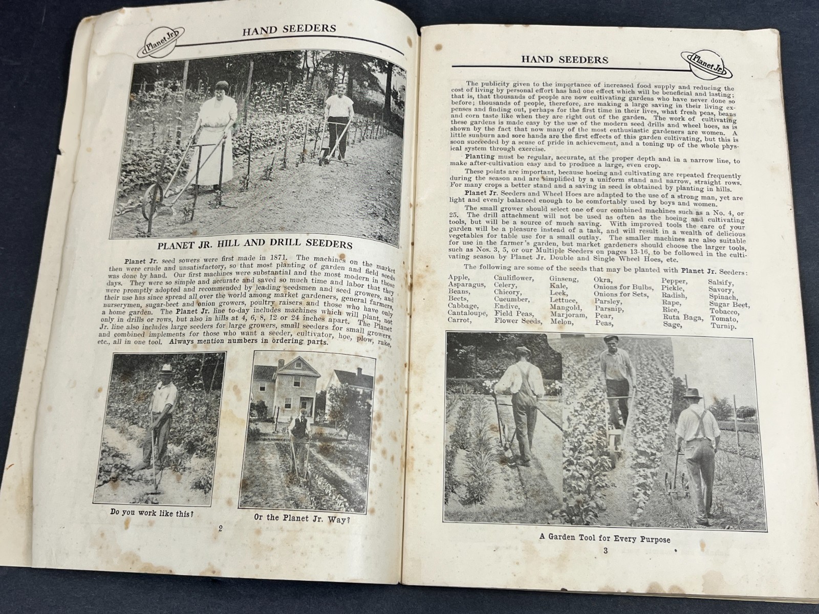 Planet Jr Farm and Garden Tools #51 Catalog 1920s Cultivators Equipment + Insert