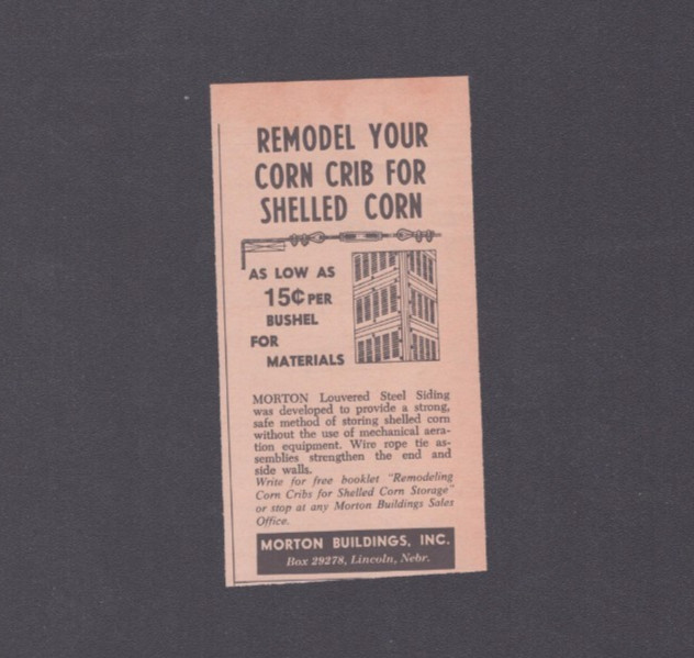 1972 Print Ad Morton Buildings Lincoln Ne Remodel Your Corn Crib for Shelled