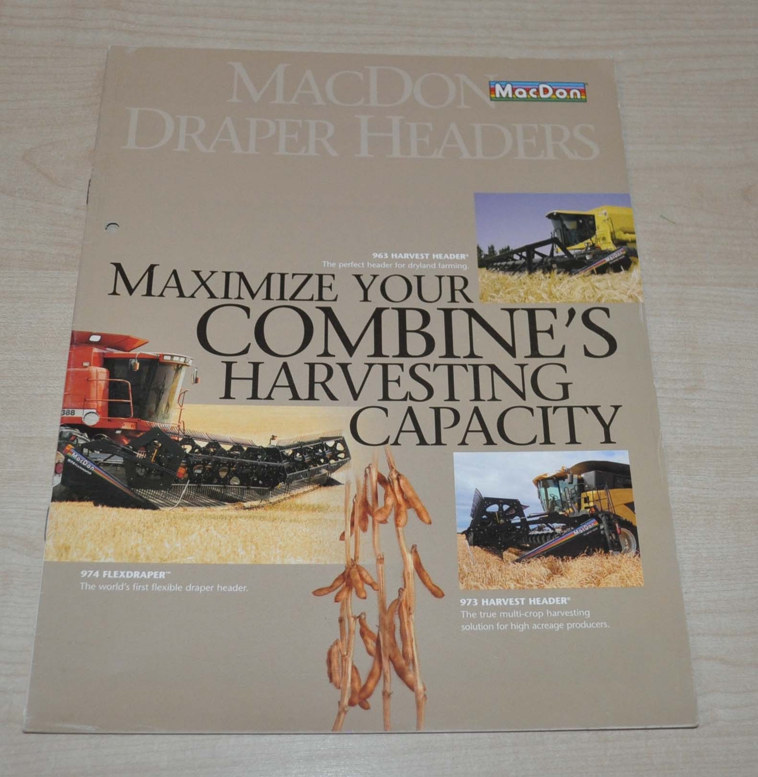 MacDon Draper Headers Combine Harvester Tractor Brochure Prospekt