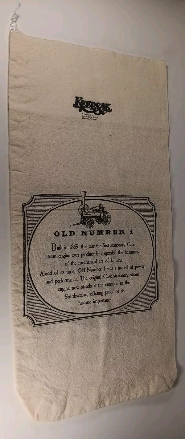 Vintage Keepsak Bag J.I. Case Co. Racine Wis. Old No. 1 Train