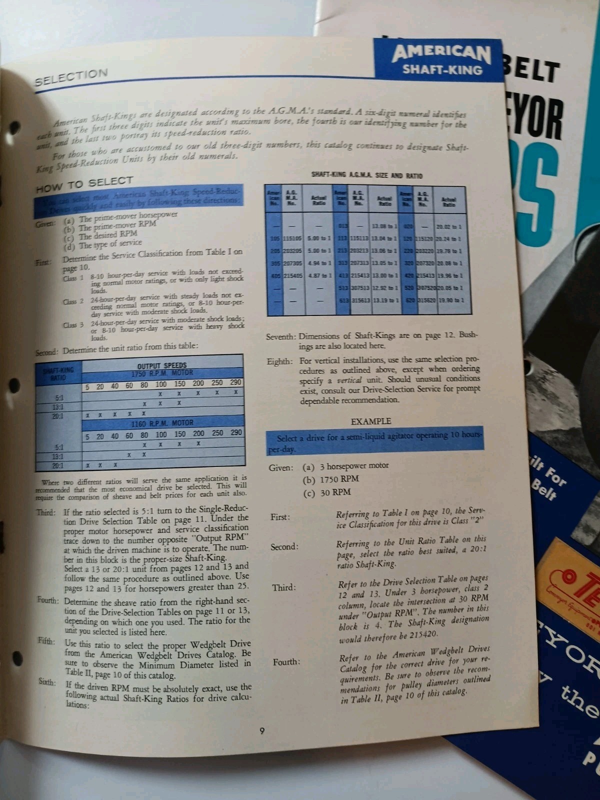 3 Vintage TE-CO American PULLEY Sales Brochure Catalog Lot SrD-58, CP-57, 2716