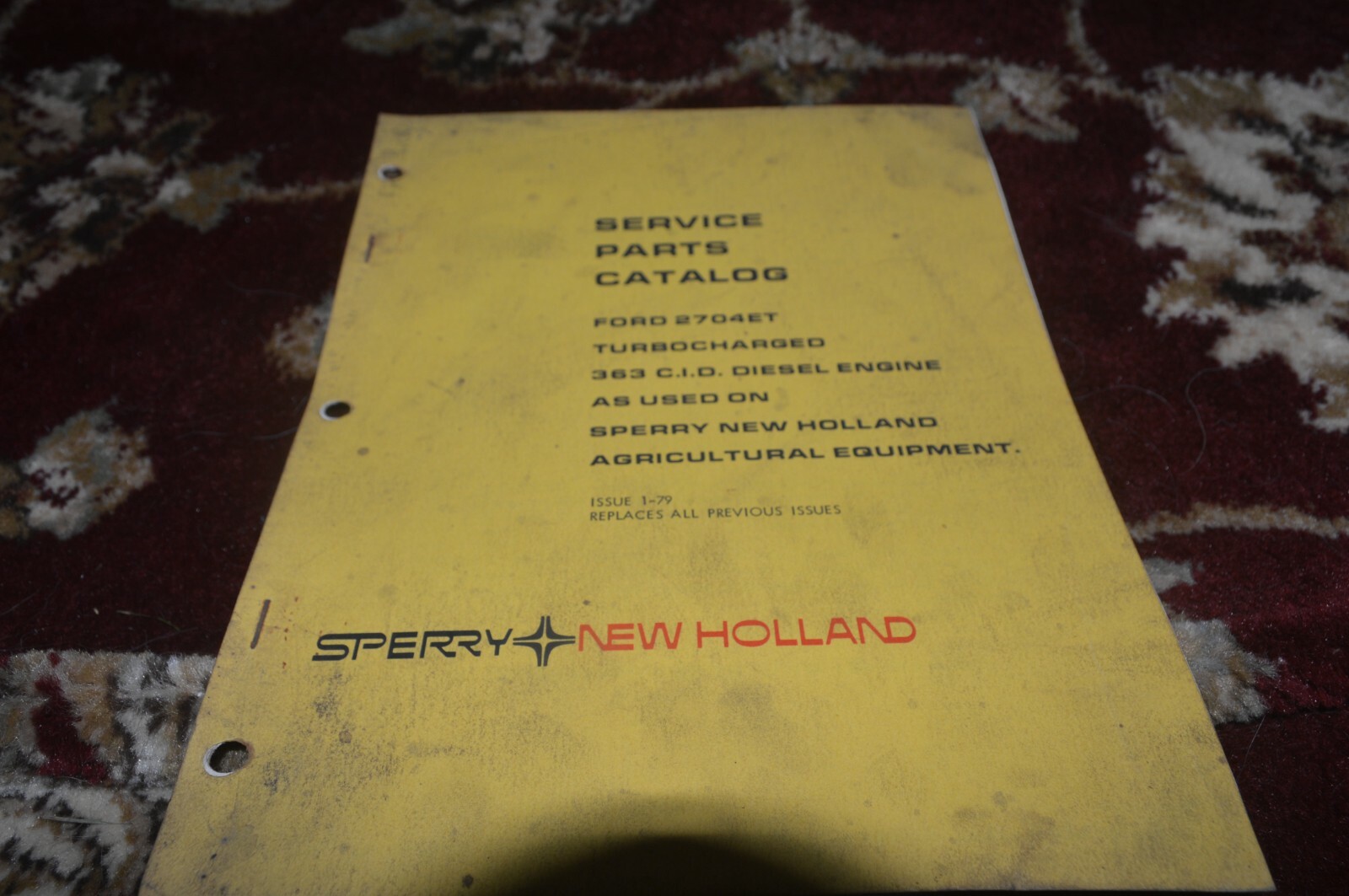 New Holland 2704ET 363 C.I.D. Ford Engine Parts Book Manual BASE