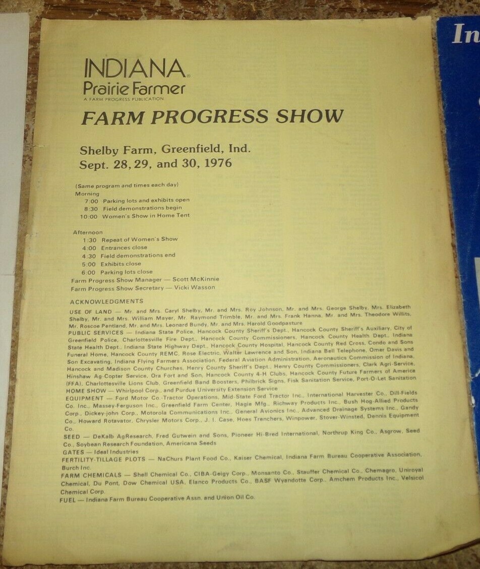 3-lot 60&rsquo;s, 70&rsquo;s farm progress show programs + marsh stud stallion booklet used