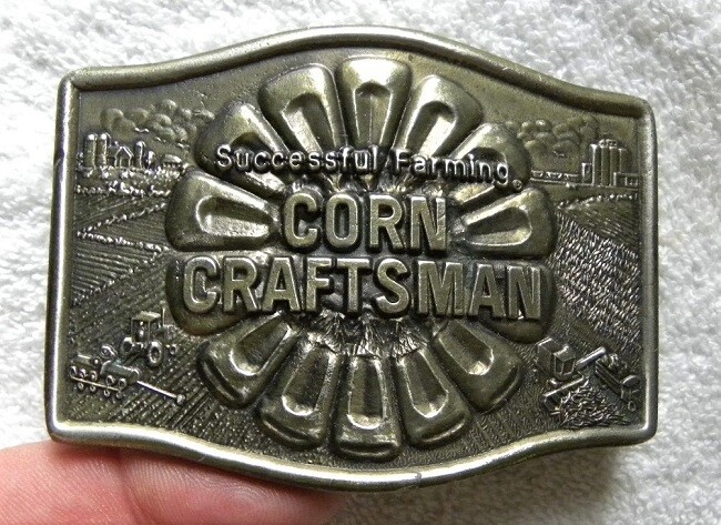 1976 Successful Farming, Ear Corn, Meredith Co., Des Moines,Iowa IA BELT BUCKLE