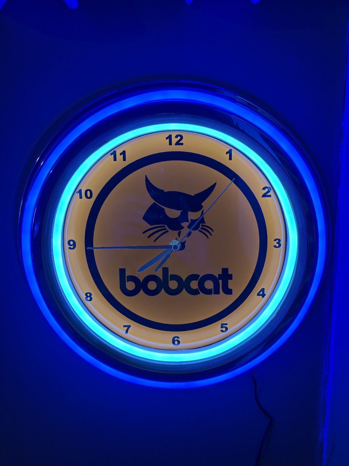 BobCat Skid Steer Tractor Garage Man Cave Store Neon Style Retro LED Clock Sign