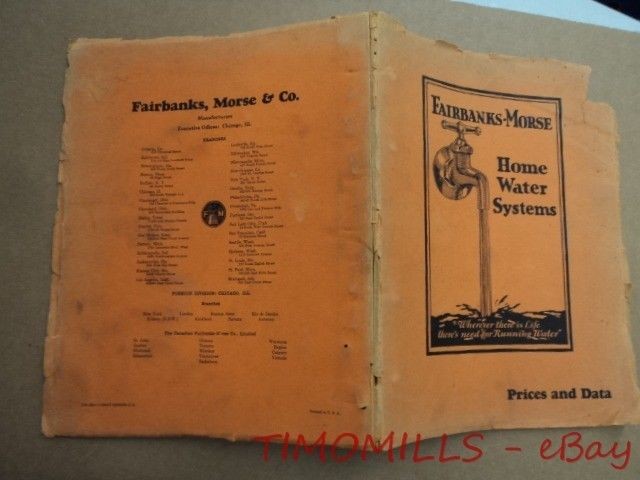 1930 Fairbanks Morse Home Water Systems Dealer Catalog Binder Z Engine Typhoon