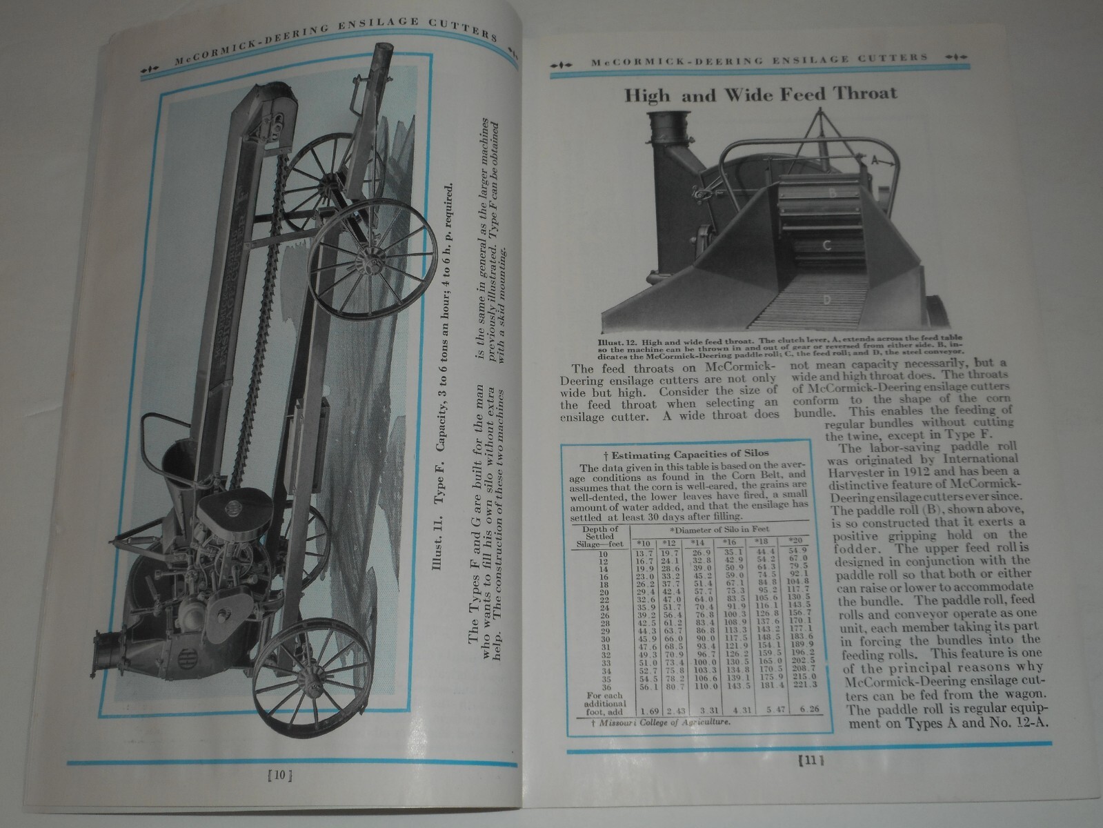 IH MCCORMICK DEERING Ensilage Cutters 1934 Salesman Brochure Type A G F No. 12A
