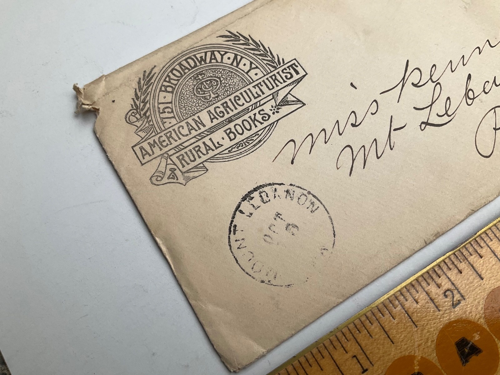 1883 American Agriculturist Orange Judd Advertising Mailer Return Card Cover WOW