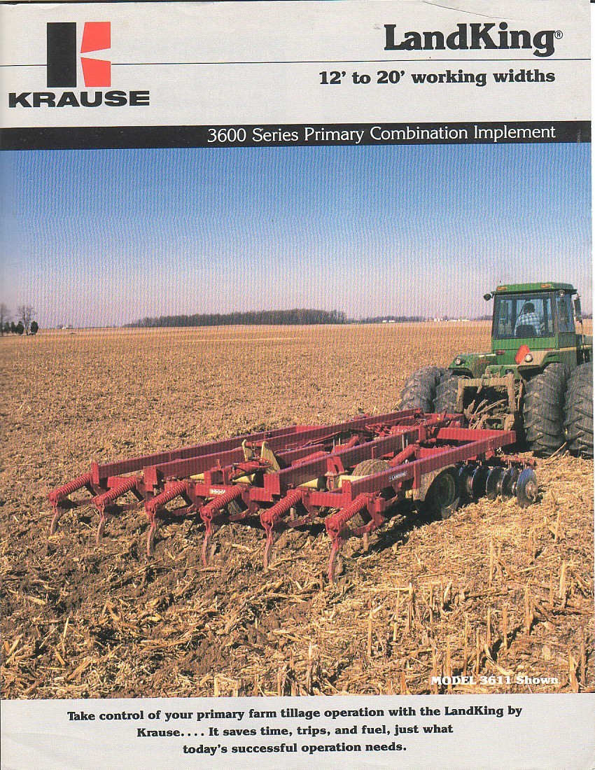 Farm Implement Brochure – Krause – 3600 series – Land King (F2438)