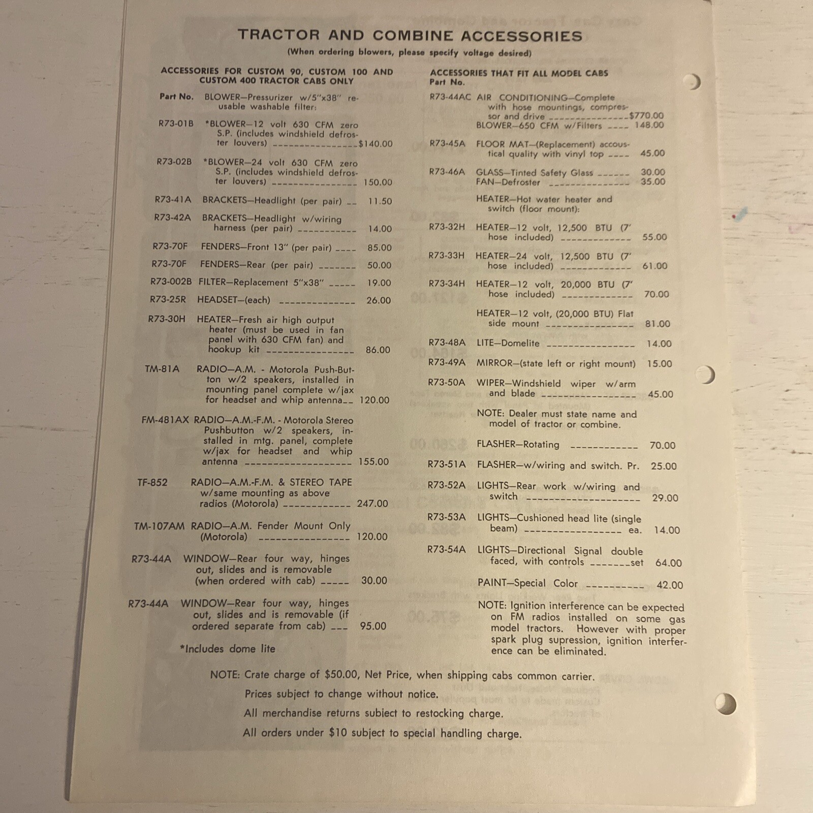Cozy Cab (Oct 15, 1975) Custom Products Of Litchfield Inc (Minnesota) Brochure