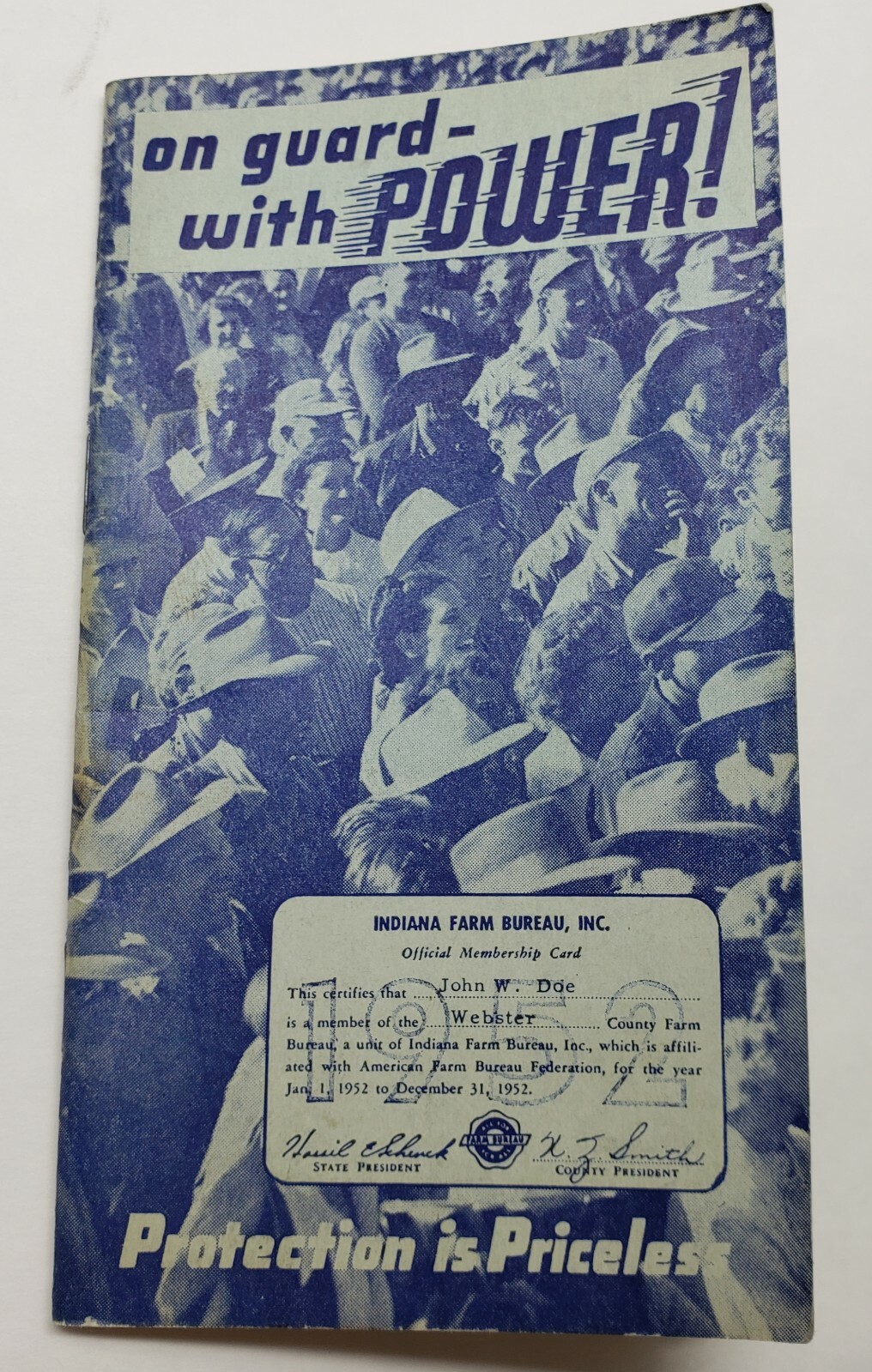 VINTAGE 1952 INDIANA FARM BUREAU AND AFFILIATES BOOKLET TAX CALENDAR