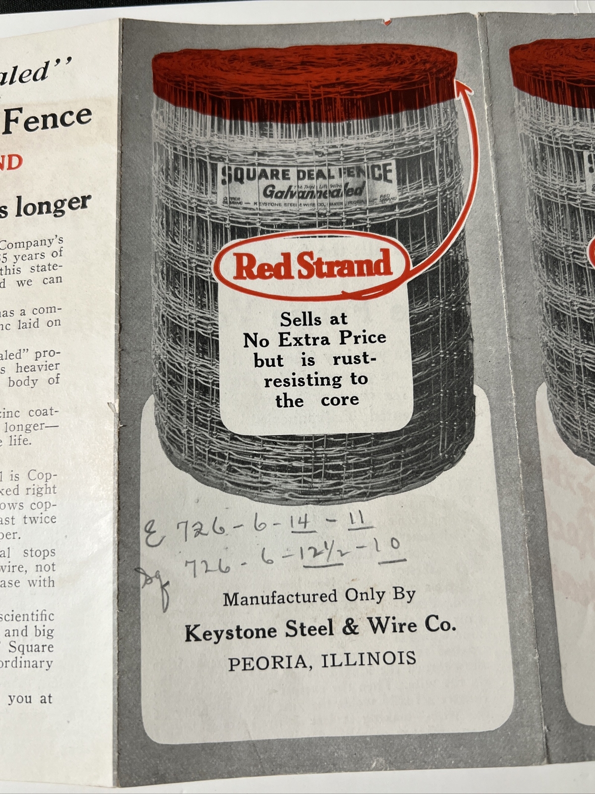 vintage 1920s WESTERN HARDWARE COMPANY WICHITA FALLS Texas Ad FENCING