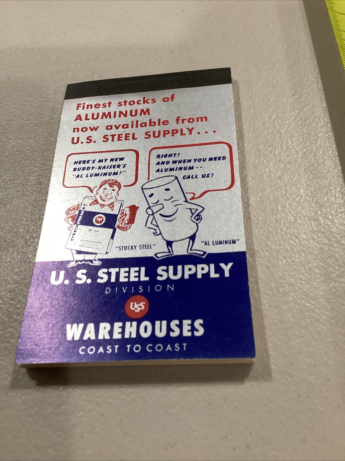 US Steel Supply Division Warehouse Coast To Coast Vintage Notepad
