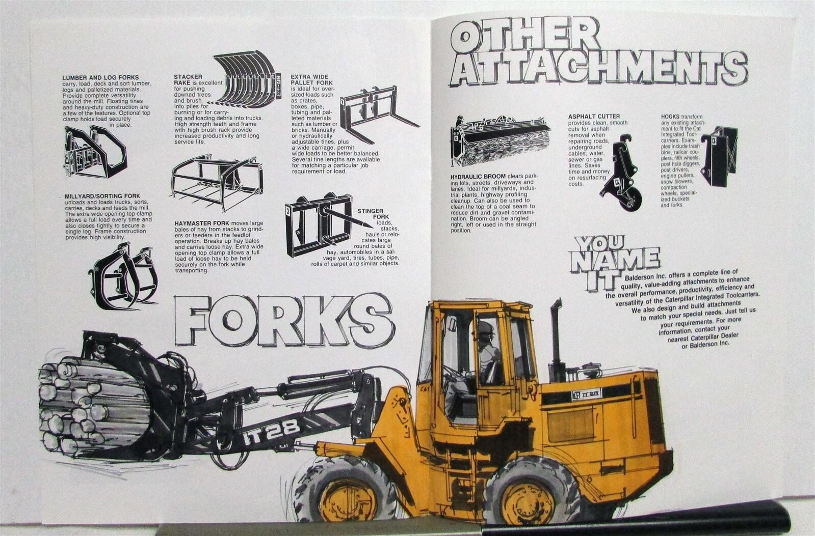 Balderson Attachments For Caterpillar Integrated Toolcarriers Sales Brochure