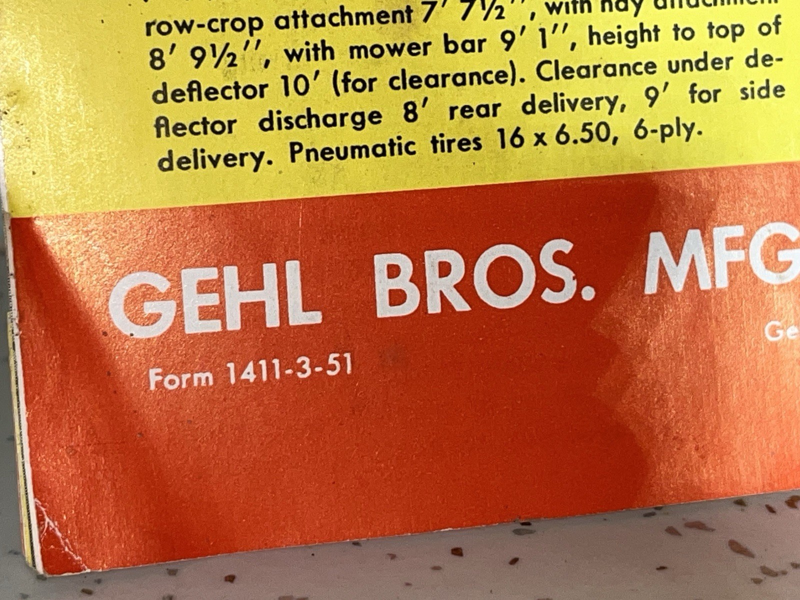 Vintage 1950s Gehl Forage Harvester Letter Sized Booklet Advertiser 15 pages USA