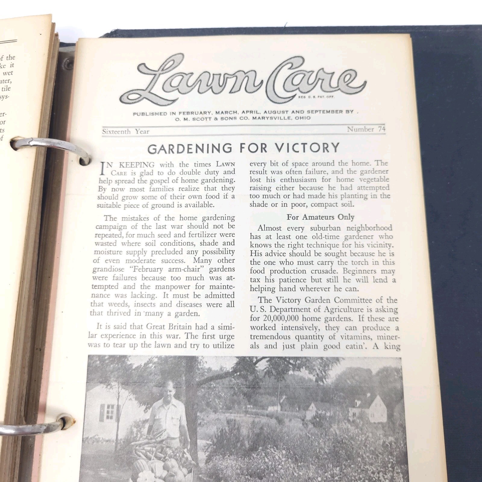 Vtg Scotts Lawn Care Binder 1928 Bulletin Inserts O M Scott & Sons Co