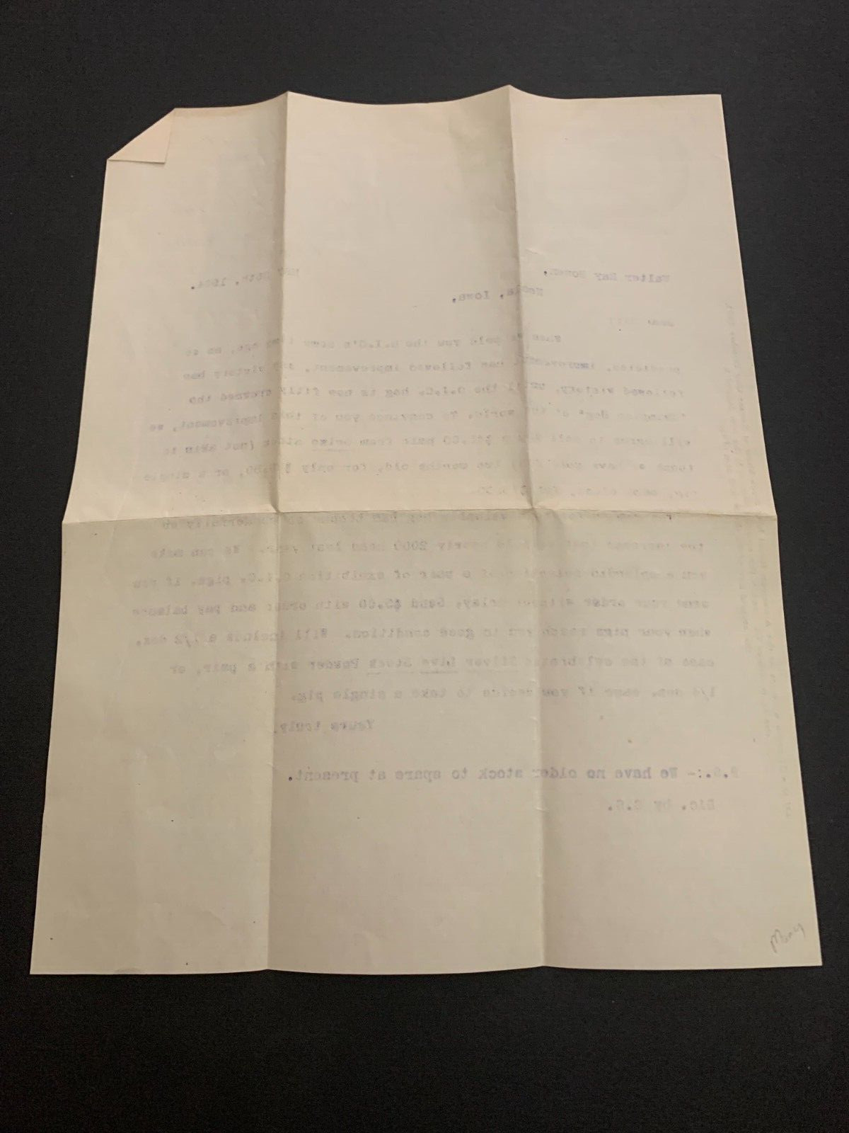 1904 L.B. Silver Famous O.I.C. Swine Letterhead Cleveland Ohio