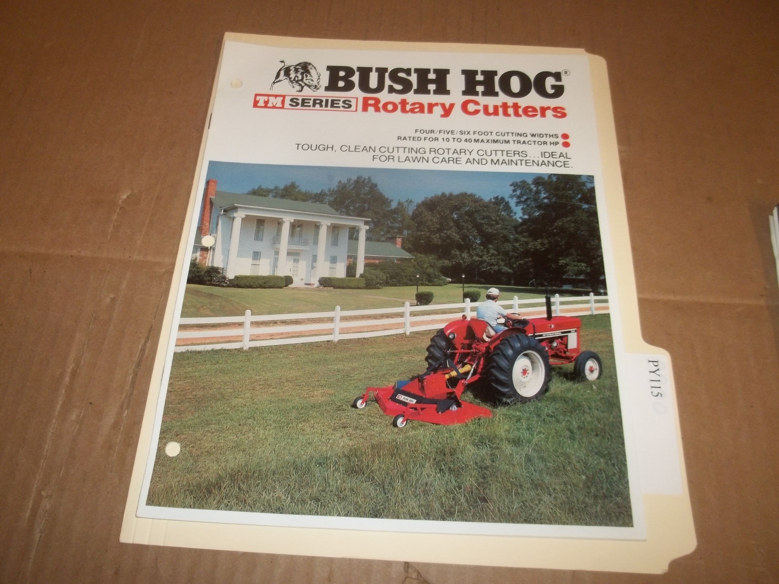 PY115) Bush Hog Sales Brochure 8 Pages – TM Series Rotary Cutters