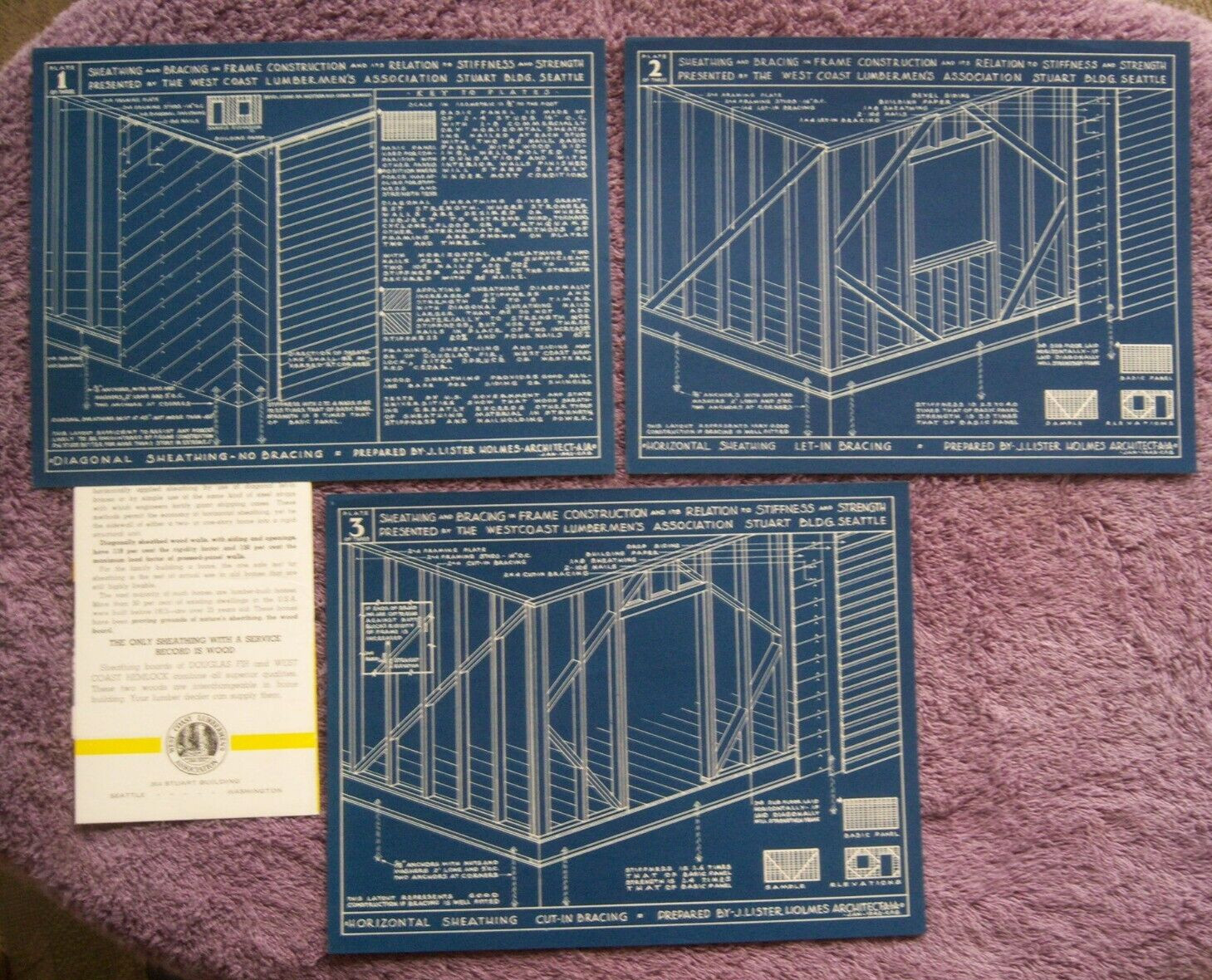 LISTER HOLMES WOOD SHEATHING BROCHURE BLUEPRINTS 1942