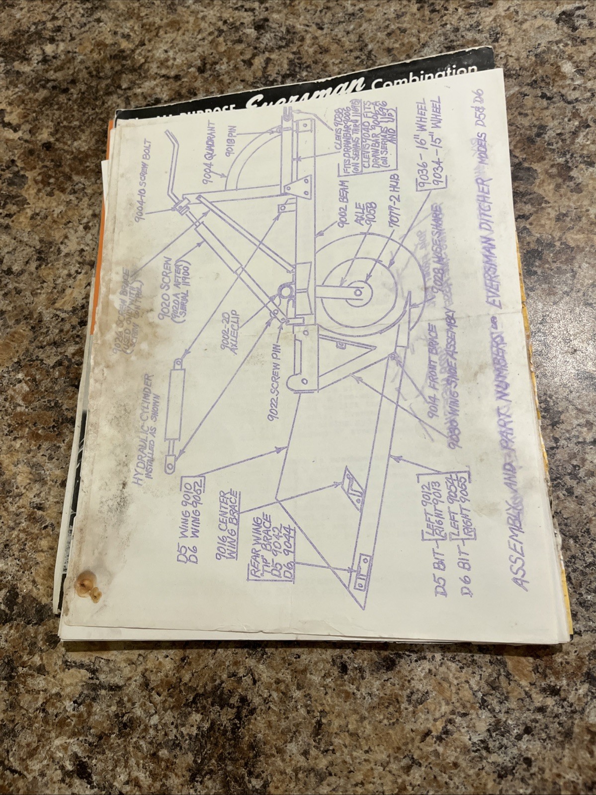 Large Lot Of Vintage Eversman Tractor Implement Brochures Price Guide Receipts