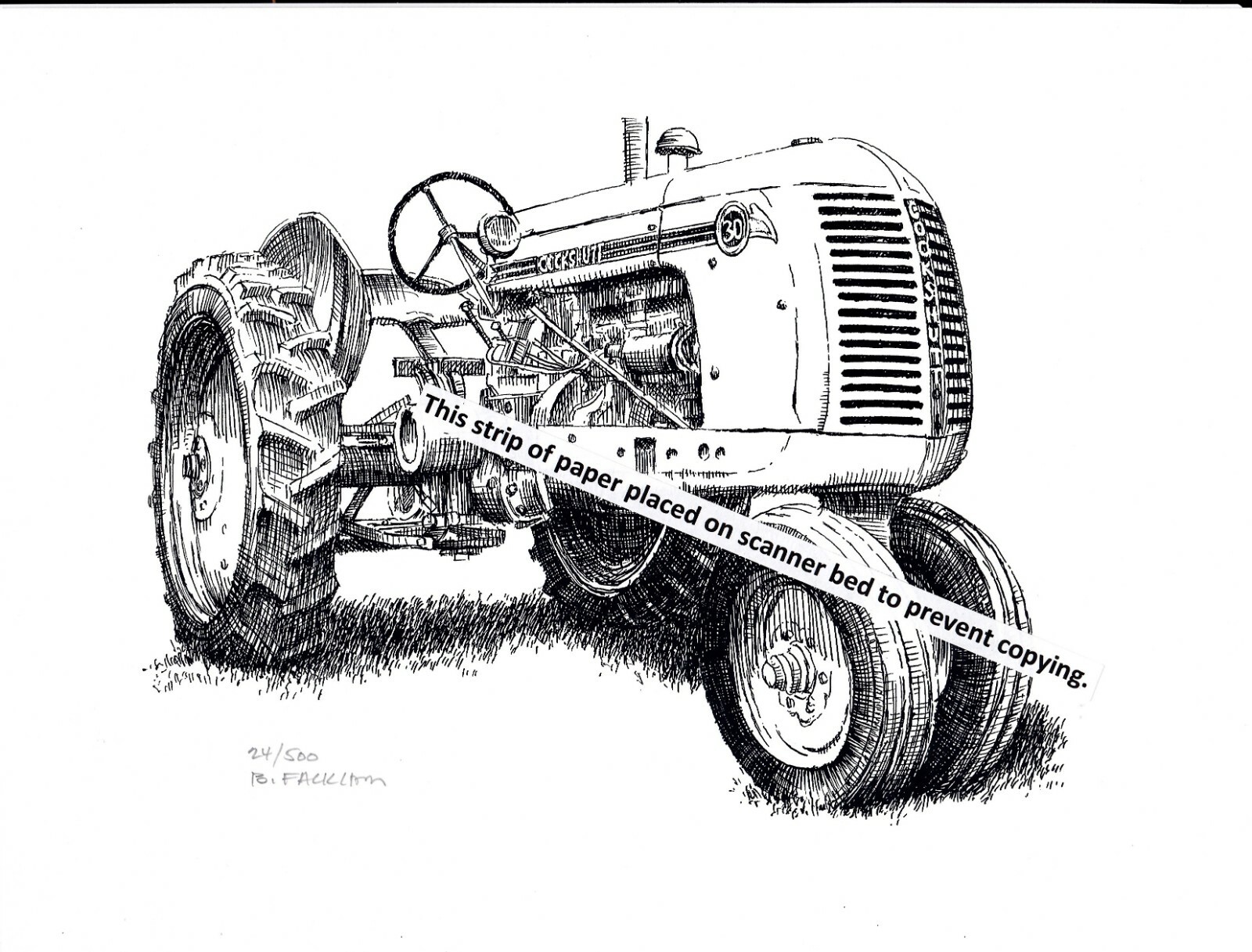 Cockshutt 30 Farm Tractor ~ Pen & Ink Print