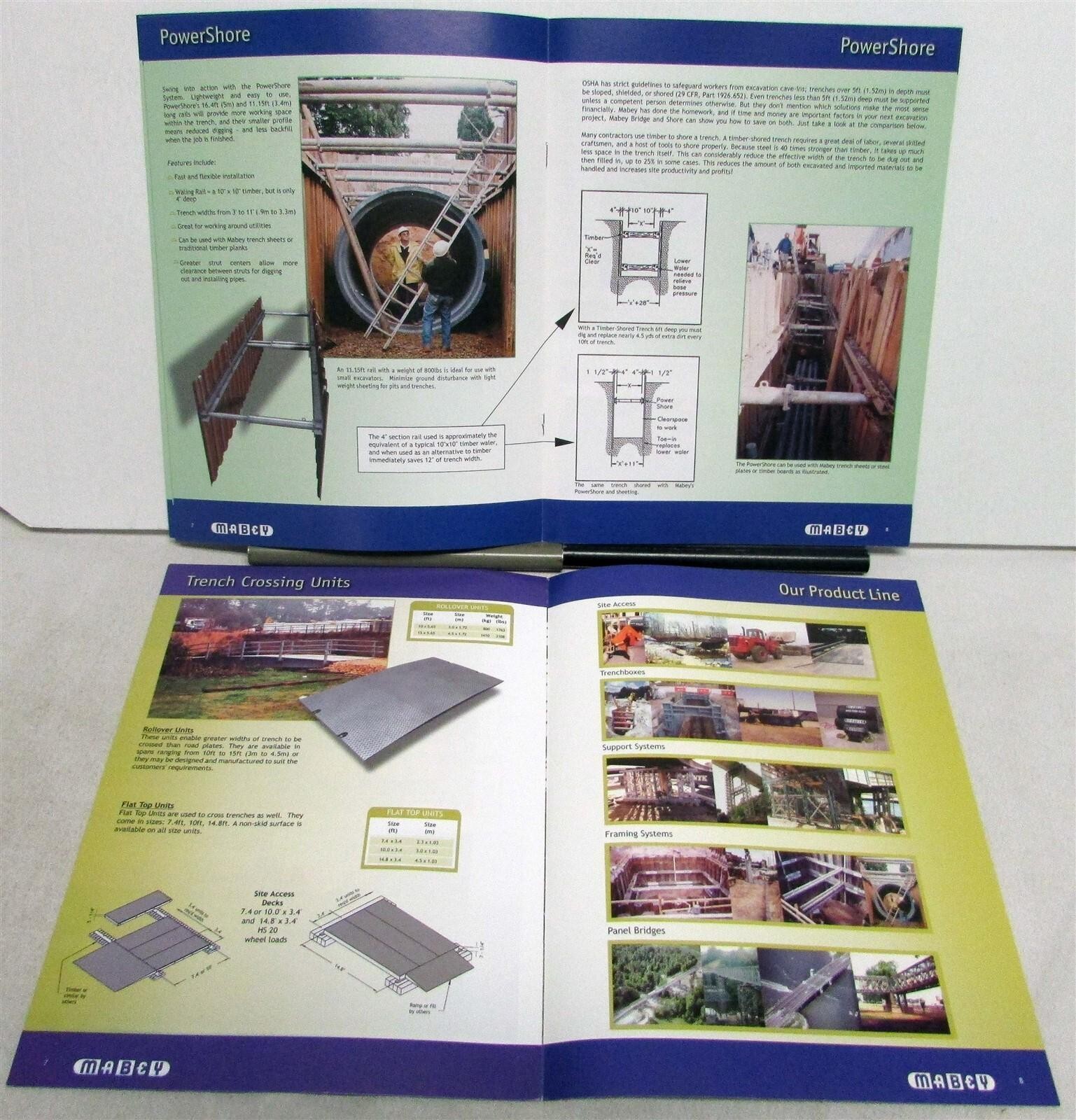 2000s Mabey Framing System & Site Access Specifications Diagrams Sales Brochures