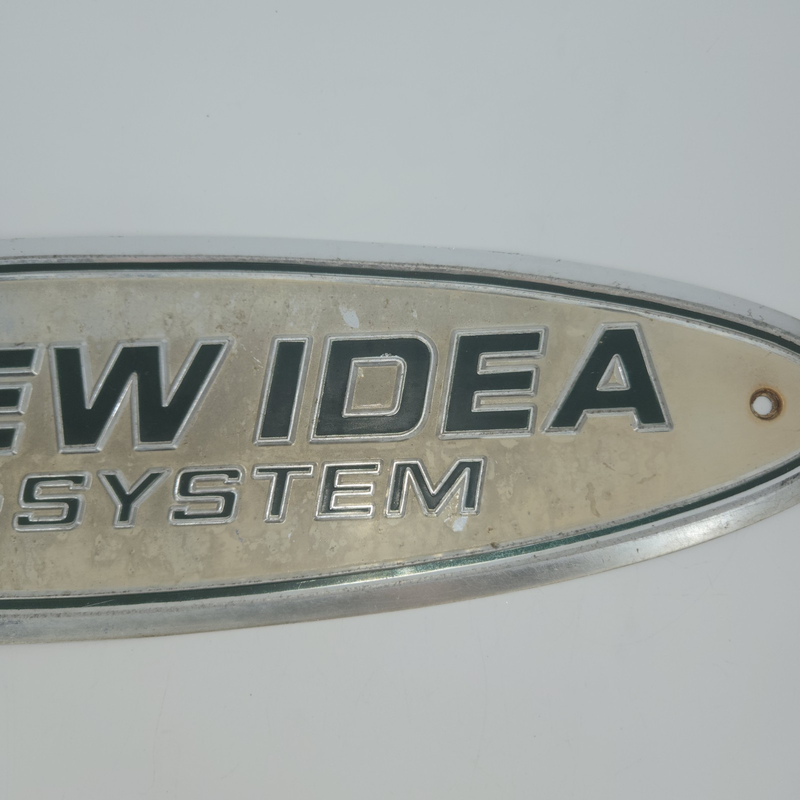 Vintage AVCO New Idea Tractor Emblem Badge Farm Equipment Sign Metal Plate Tag