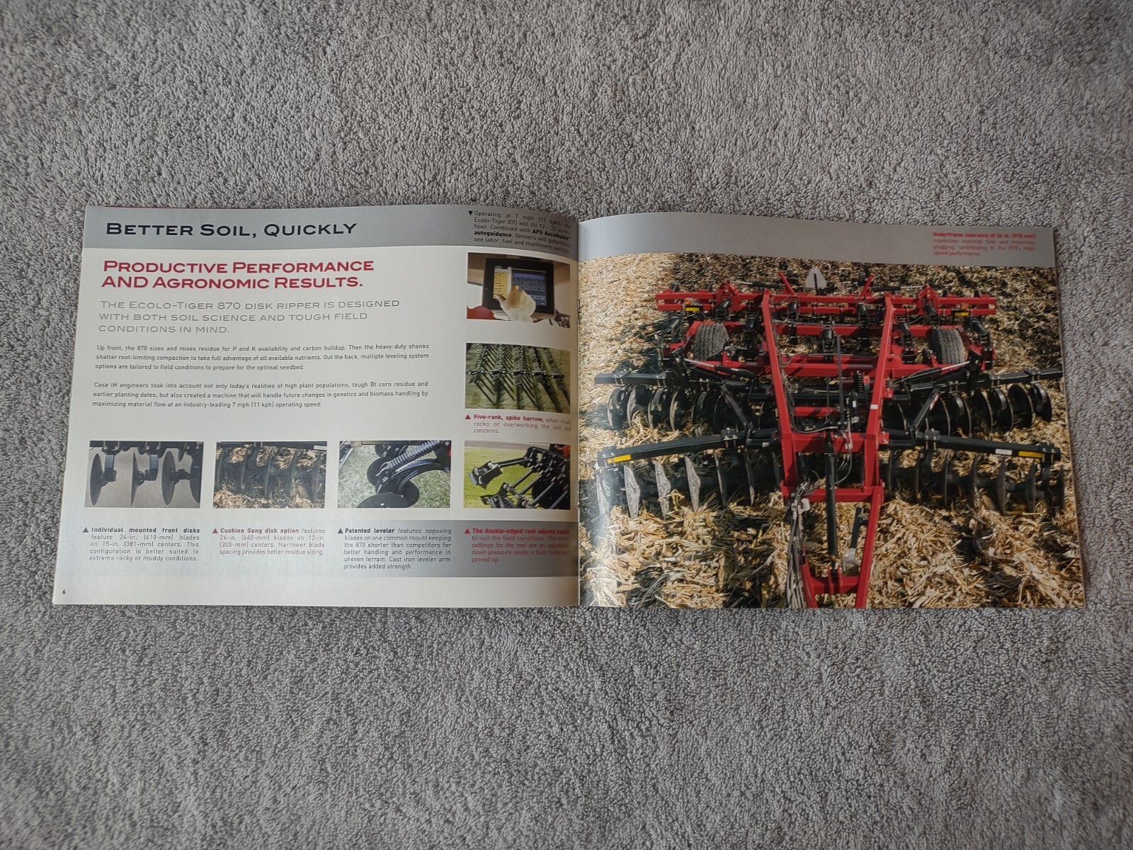 Case IH Ecolo-Tiger 30C Series Ecolo-Tiger 870 Sales Brochures. Lot Of 11.