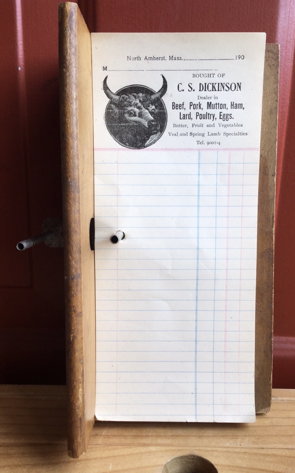 Antique 1900s NOS Bill Invoice Pad Agriculture Advertising C.S. DICKINSON Farm