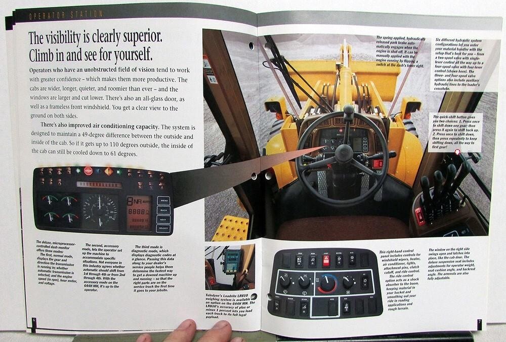 1999 John Deere 644H MH 744H MH Material Handler Specs Construction Brochure