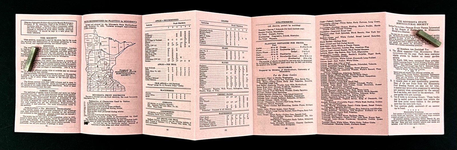 1936 Minnesota State Horticultural Society Vintage Garden Information Folder