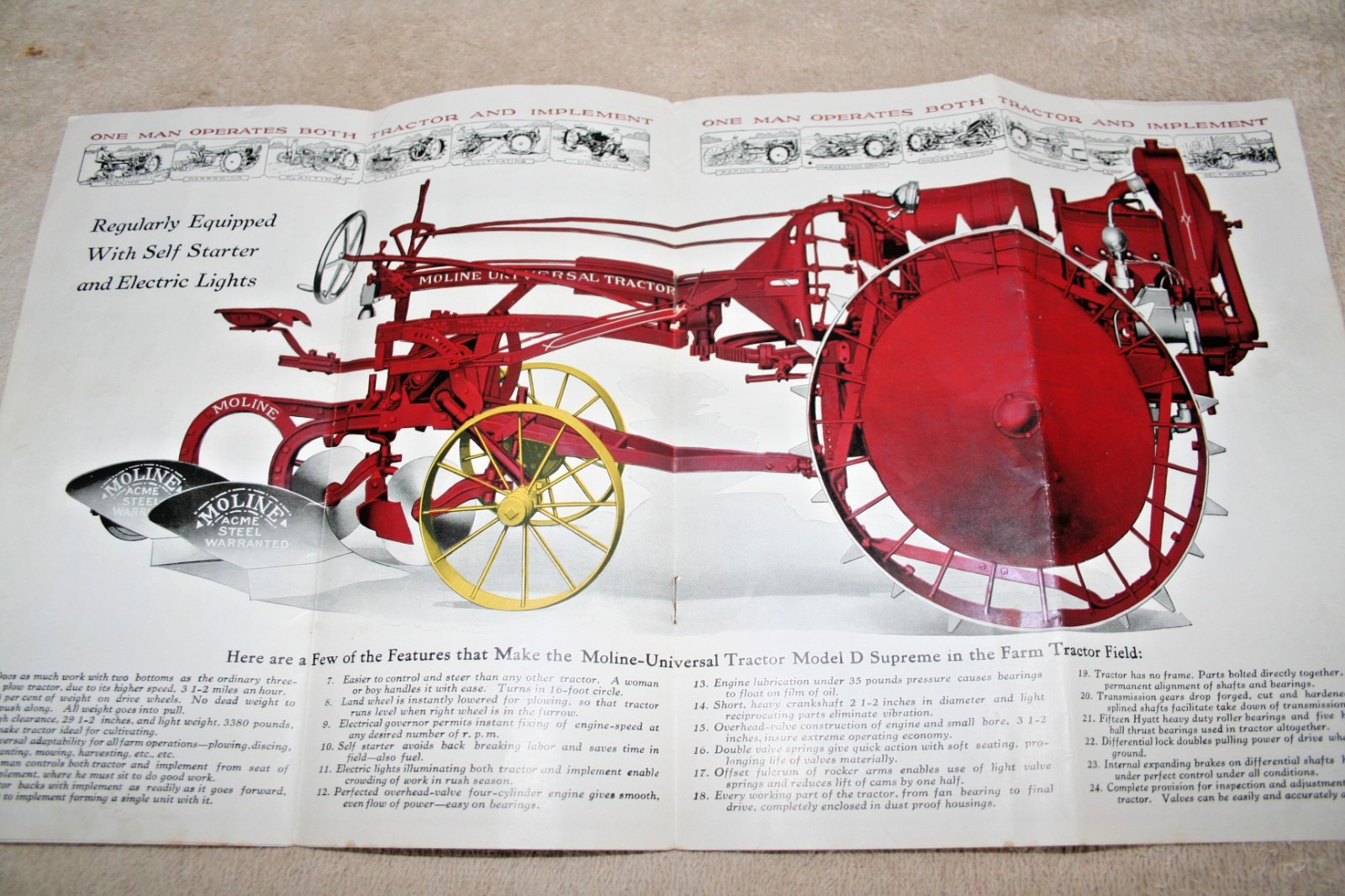 MOLINE UNIVERSAL TRACTOR 1915