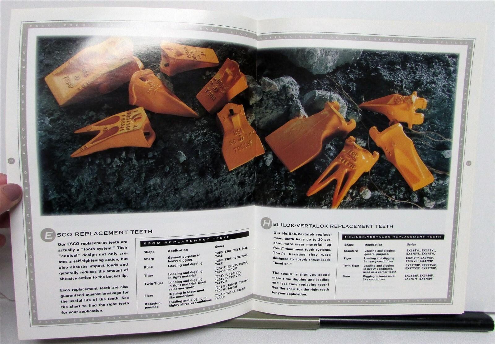 1992 John Deere Bucket Teeth Specification Construction Sale Brochure
