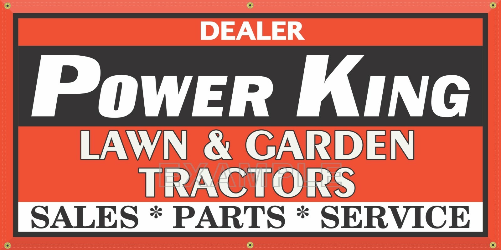 POWER KING LAWN GARDEN POWER EQUIPMENT TRACTOR DEALER VINTAGE SIGN REMAKE BANNER
