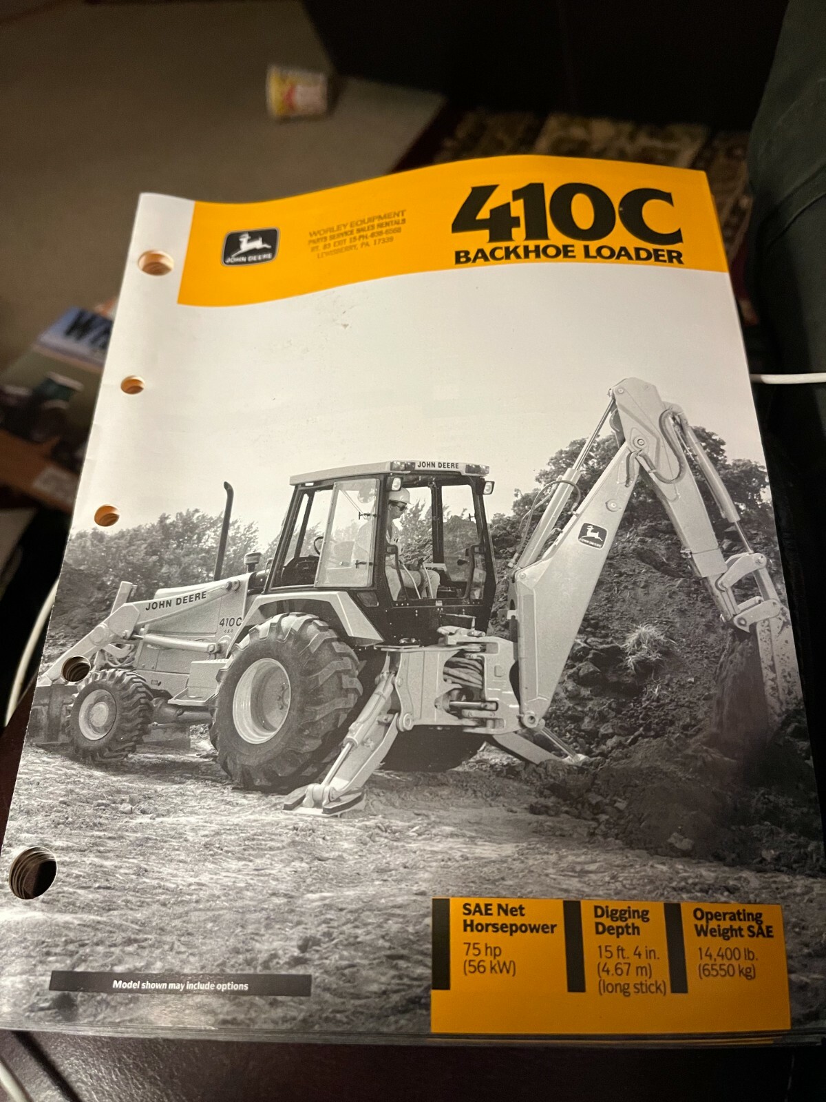 John Deere 410C Backhoe Loader For 1989 Brochure DCPA17