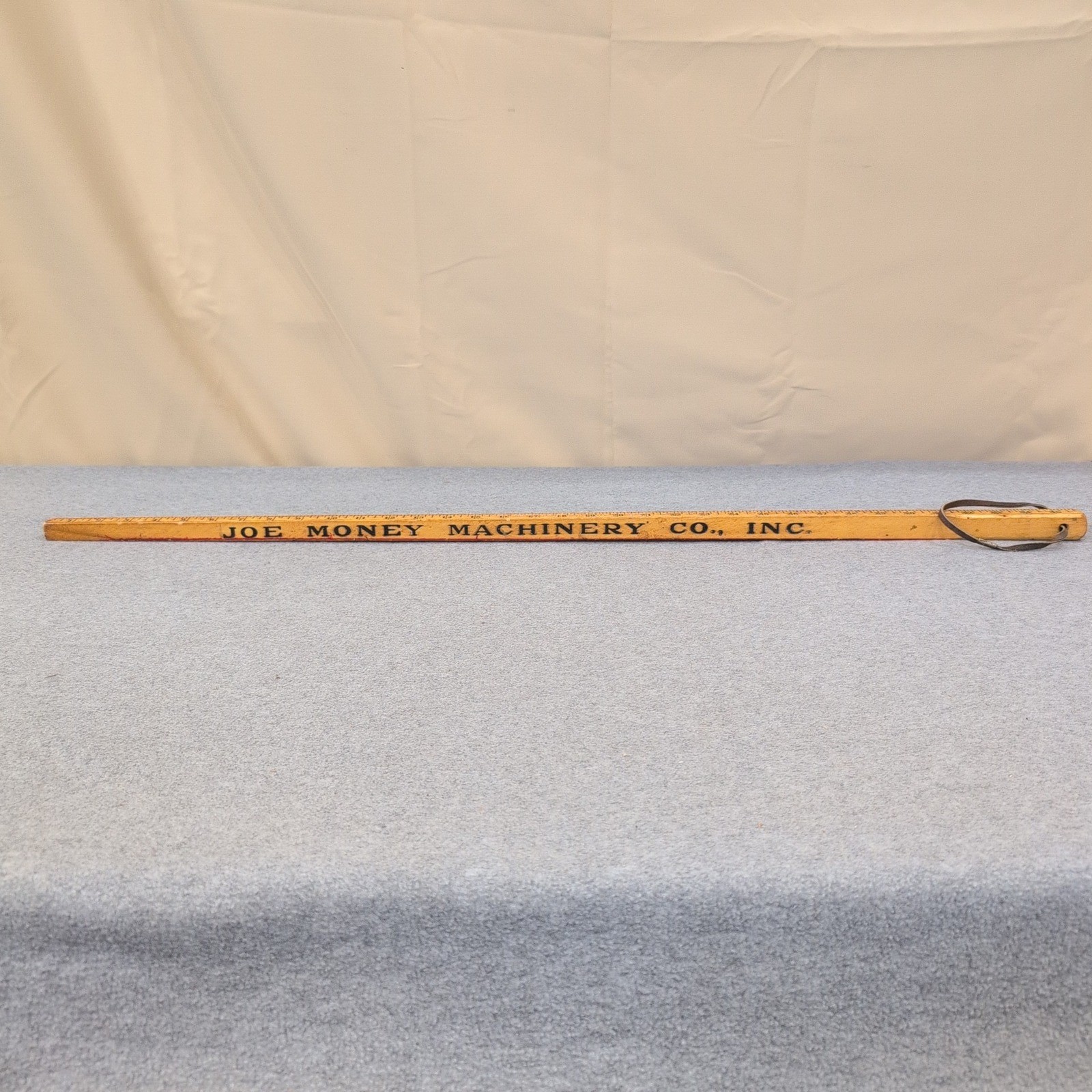 Vintage Joe Money Machinery Co Inc Alabama Advertising Wooden Yardstick Ruler