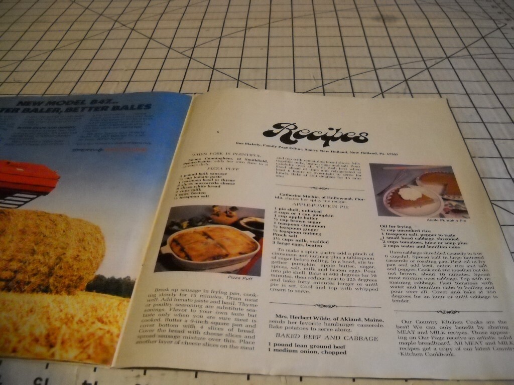 Sperry New Holland News Full Color Magazine Vol 26 No 8. W & W Equipment